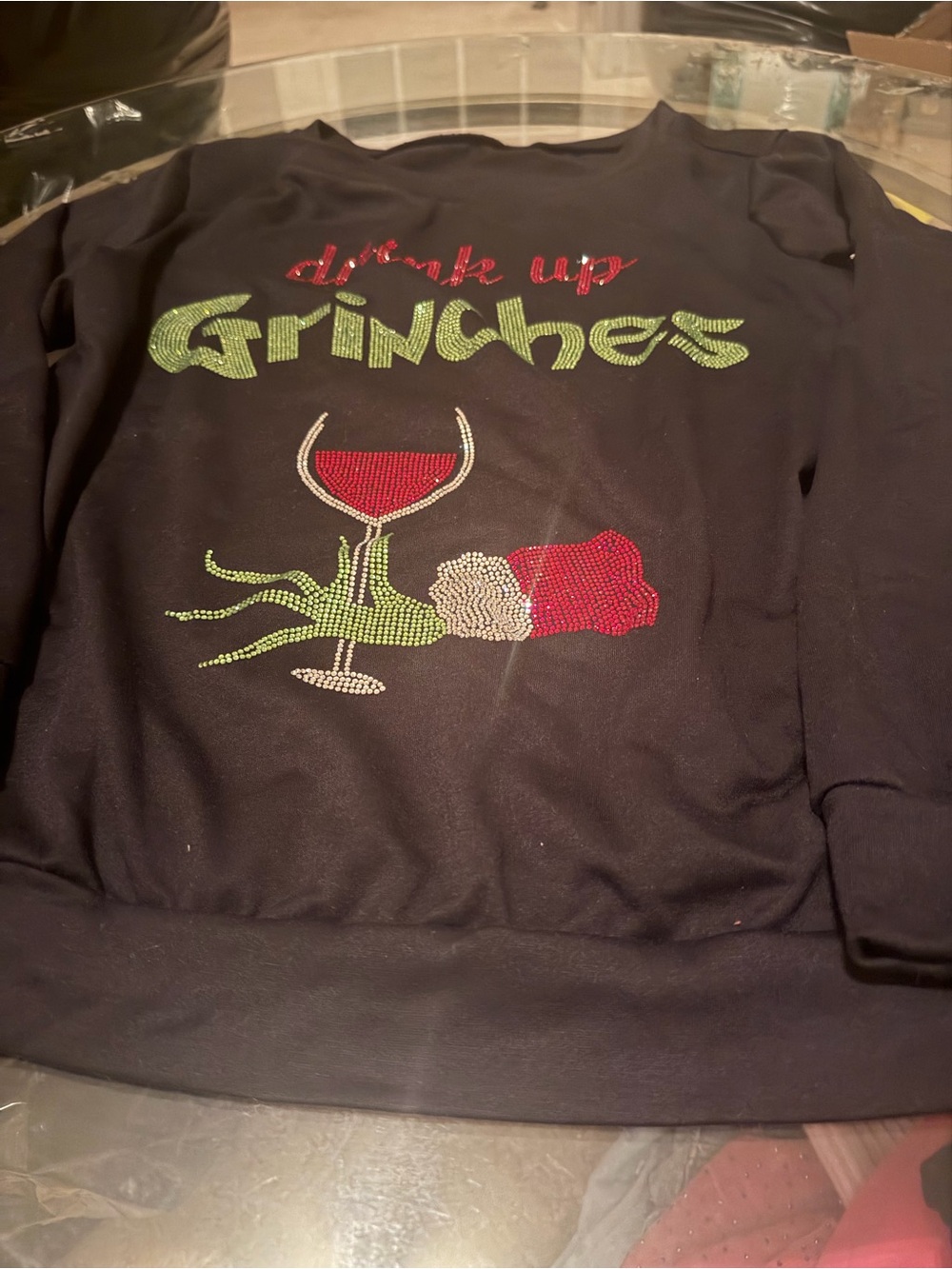 Drink Up Grinches Black Holiday Sweater